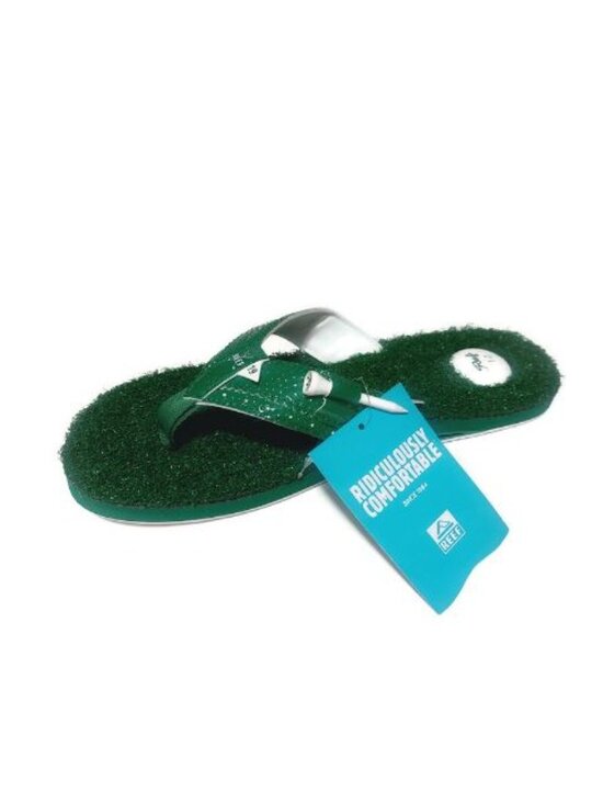 REEF Mulligan II Bottle Opener Flip Flop Sandals Mens Size 10 Links Green main image 6